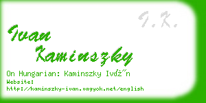 ivan kaminszky business card